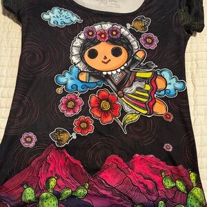 Ay Güey! Mexican Folk Art Graphic Top Made in Mexico